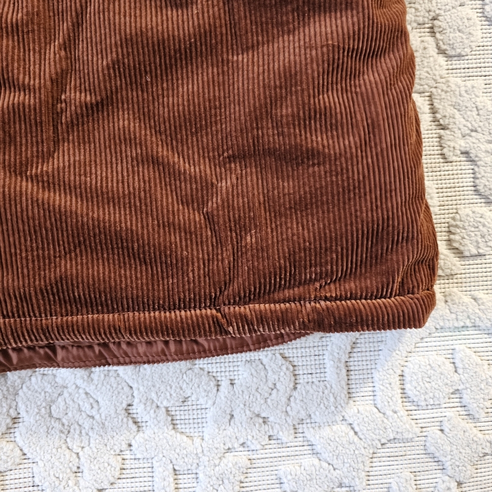 American Eagle Parka Brown Corduroy Puffer Winter Jacket - Picture 12 of 15